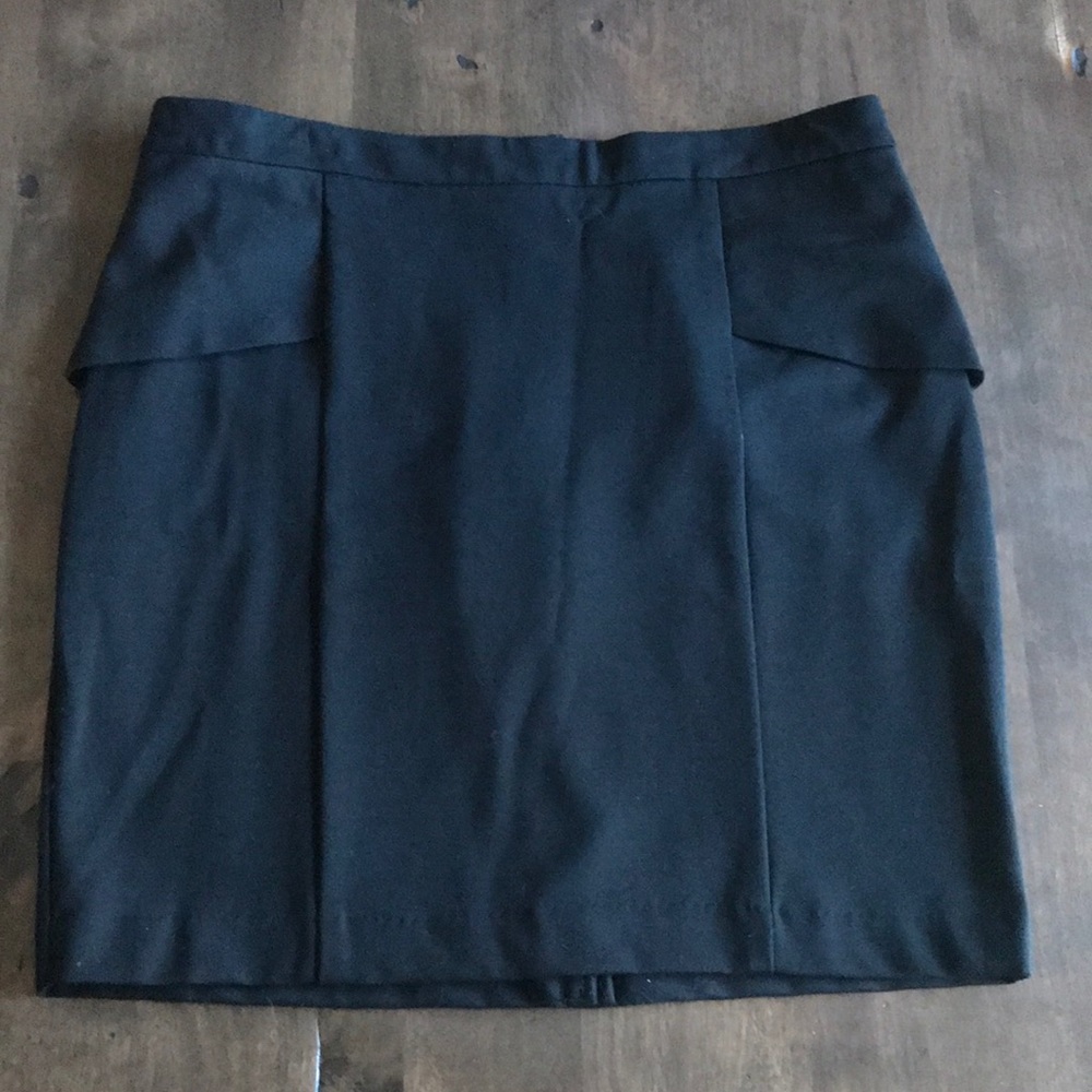 Black peplum skirt